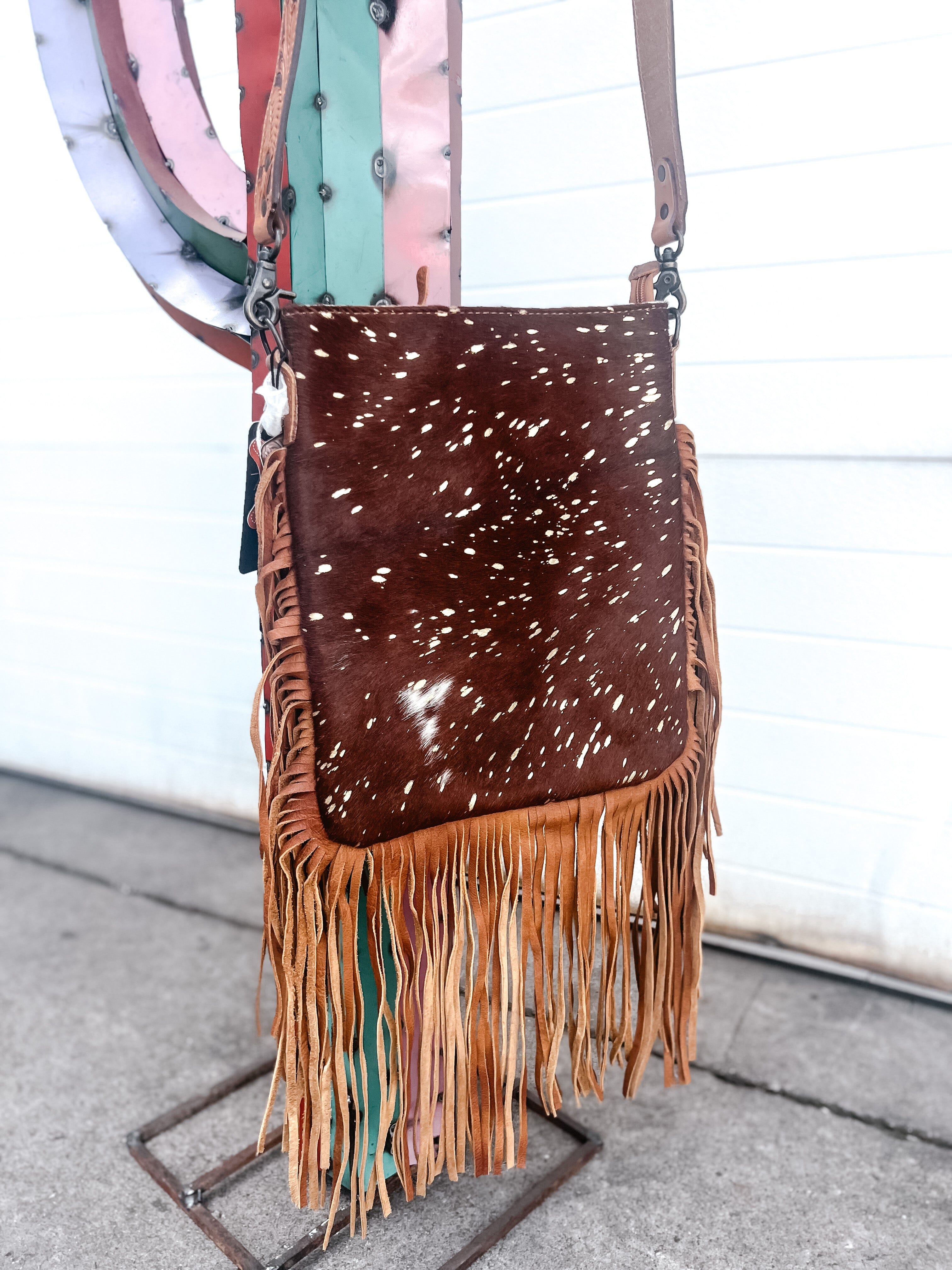 American Darling Speckled Hide Conceal Carry Bag Turquoise Traveler