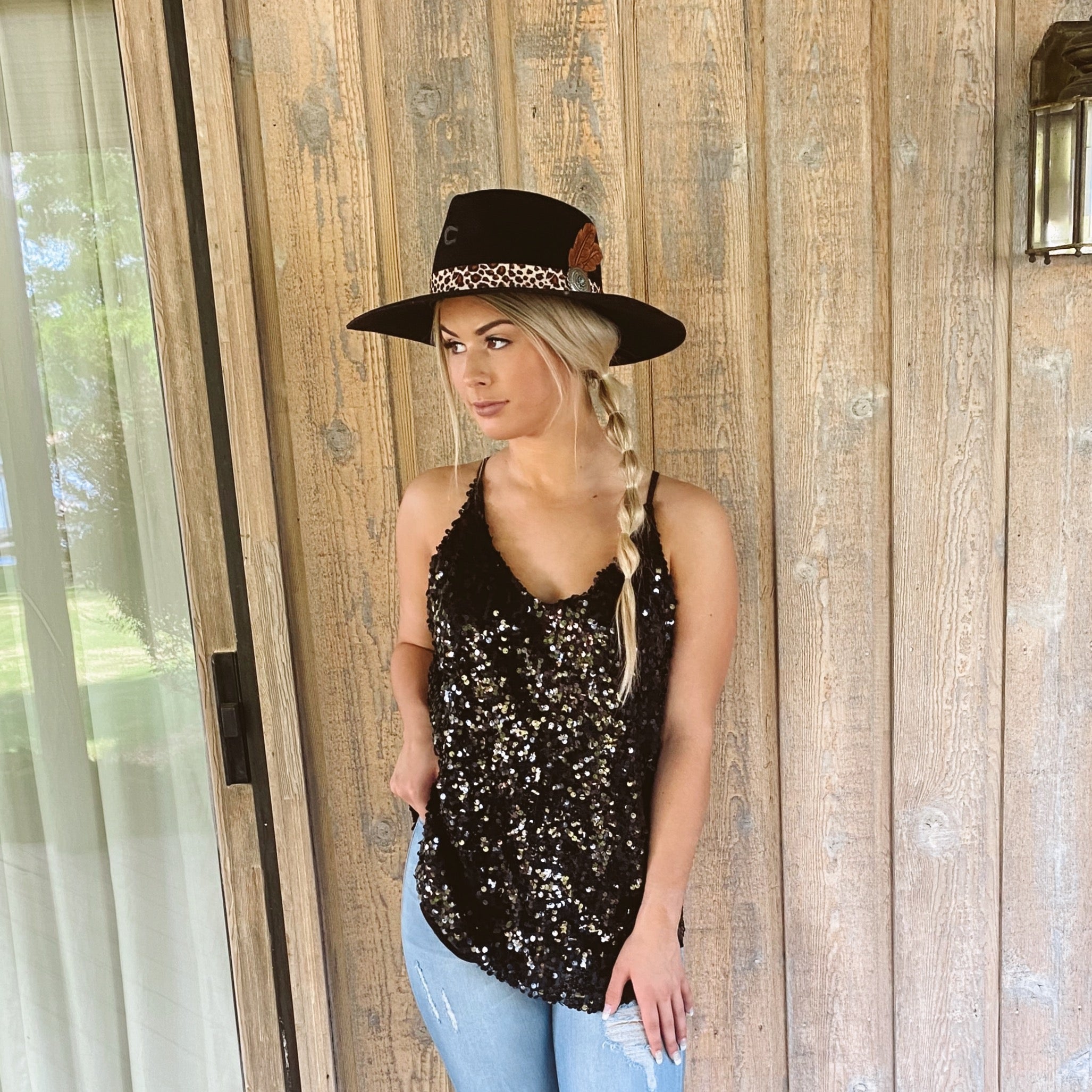 Be The Light Sequin Top shirts Turquoise Traveler