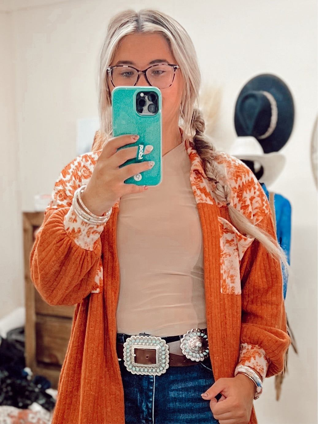 Buckle Bunny Belt Turquoise Traveler