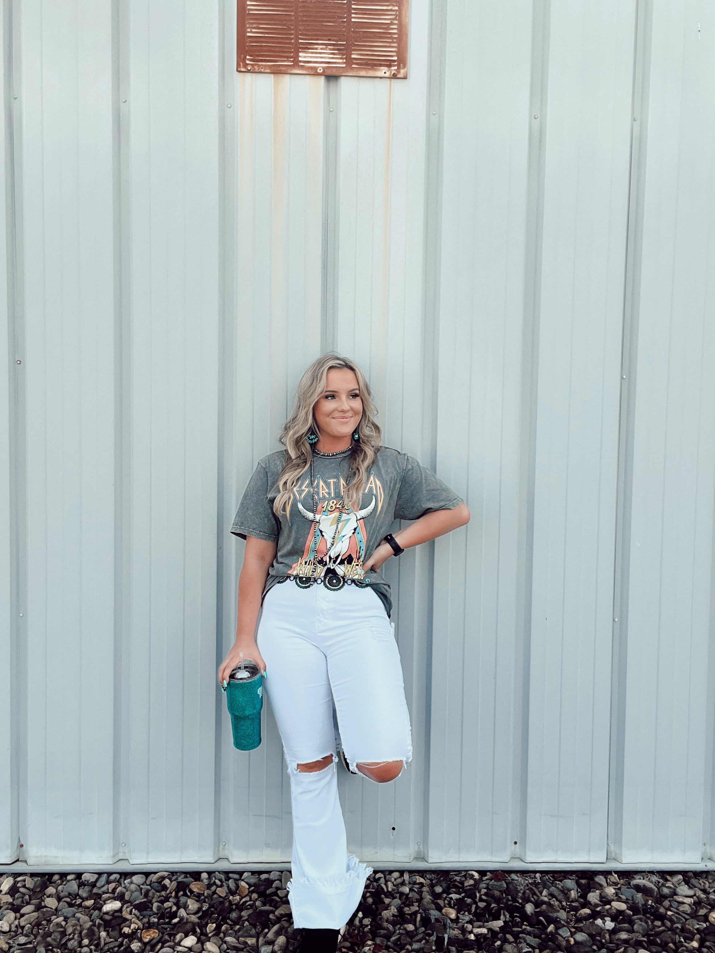 Buckle Bunny White Bells Turquoise Traveler