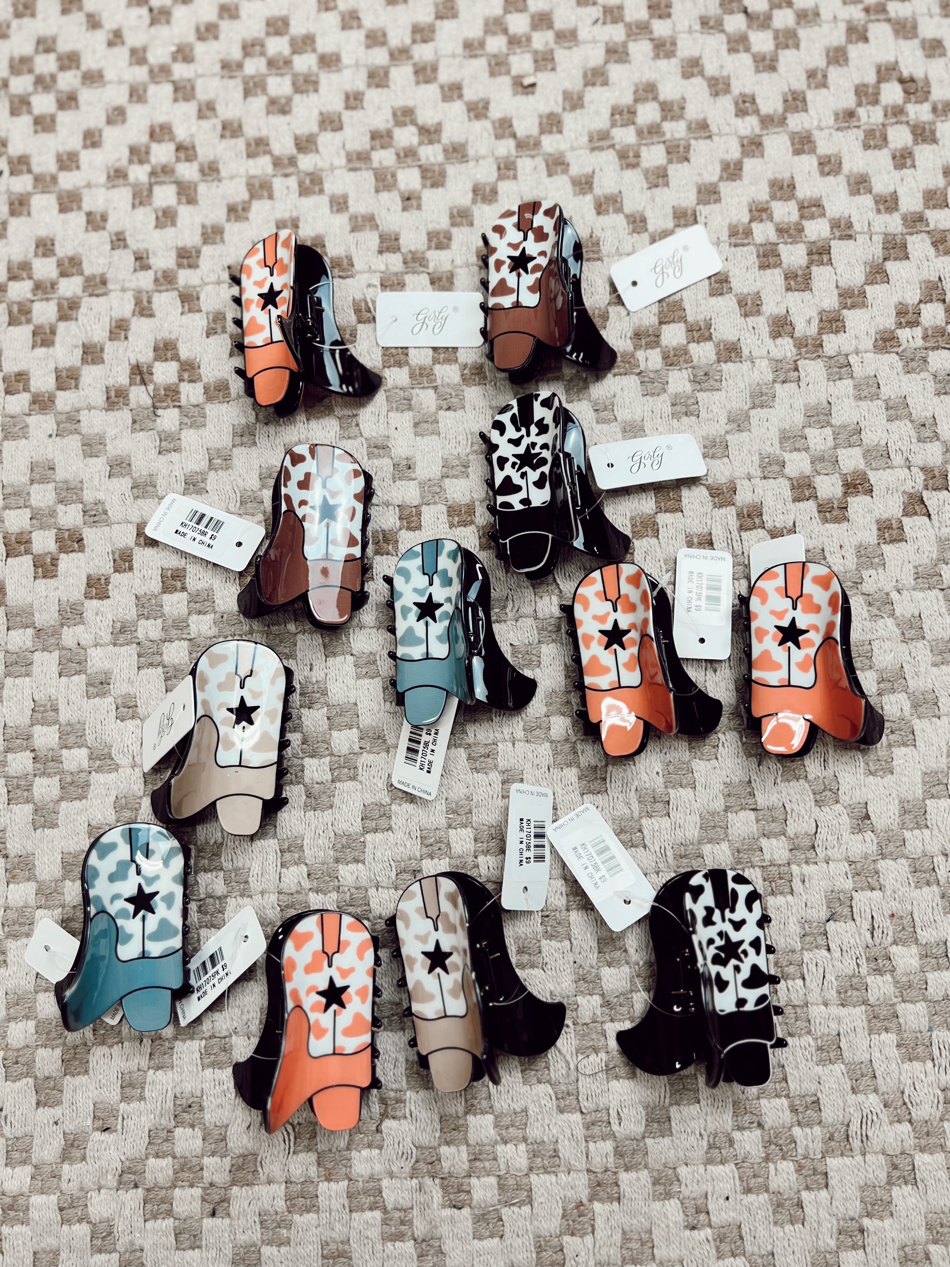 Cowboy Boot Clips Turquoise Traveler