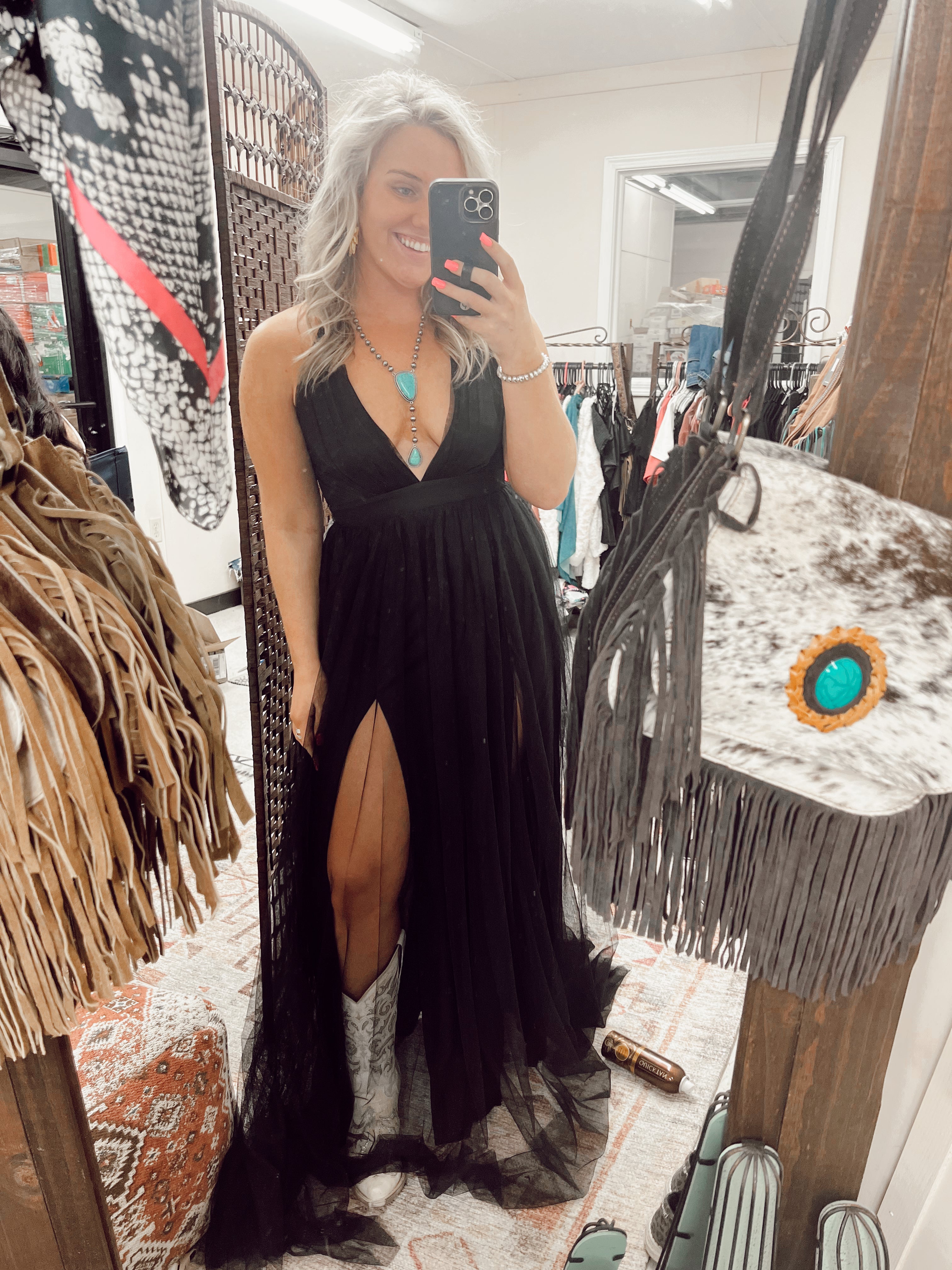 Cowboy’s Queen Maxi Dress Turquoise Traveler