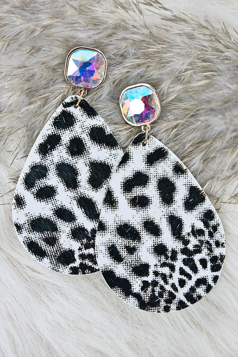 Crystal Teardrop Earrings Turquoise Traveler