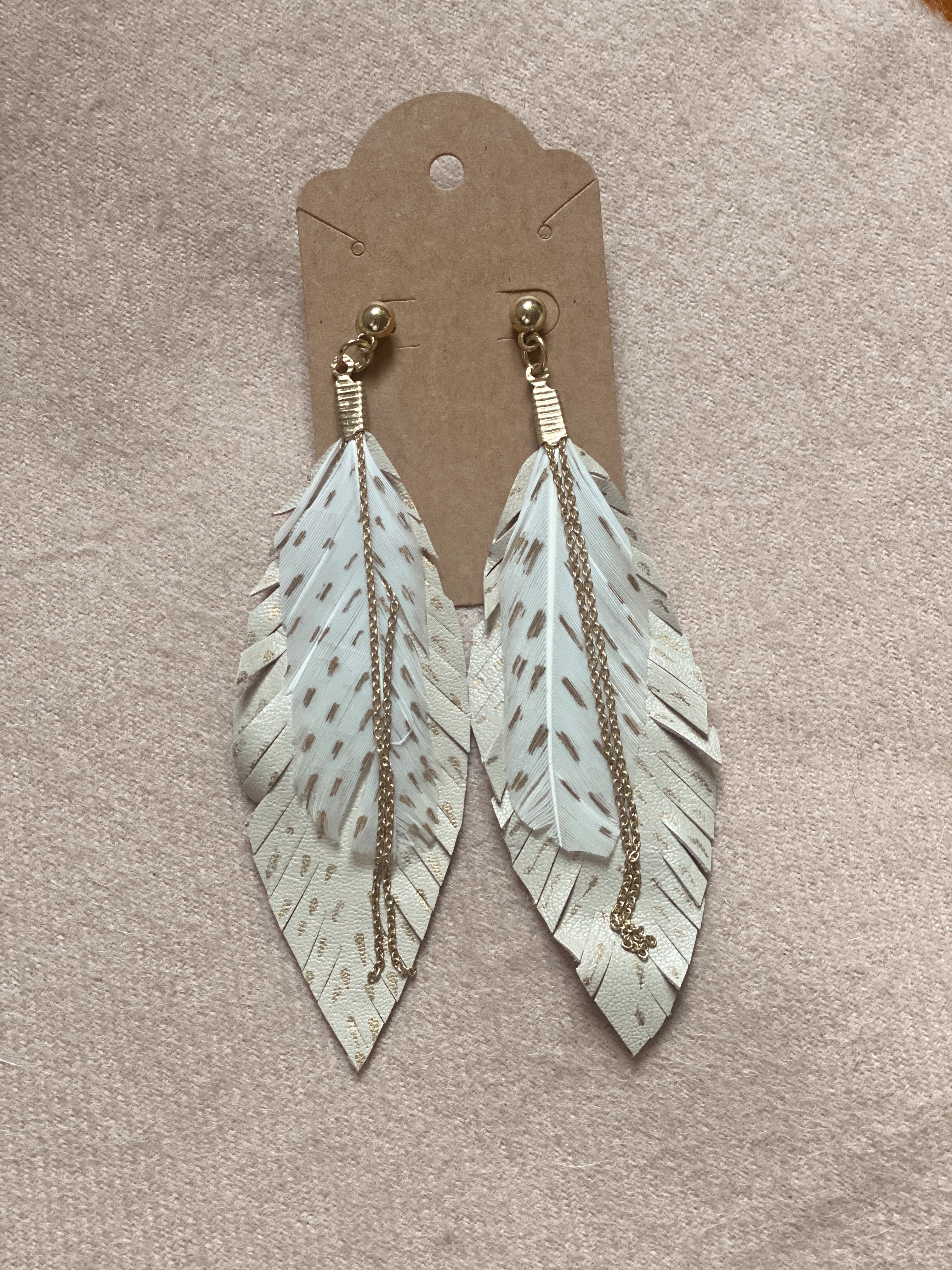 Feathered Indian Earrings Turquoise Traveler