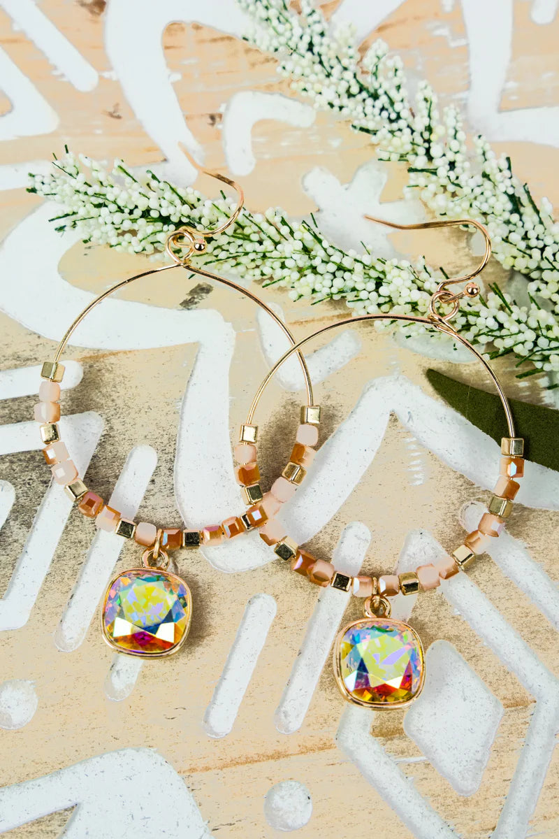 Gold Hoops Turquoise Traveler