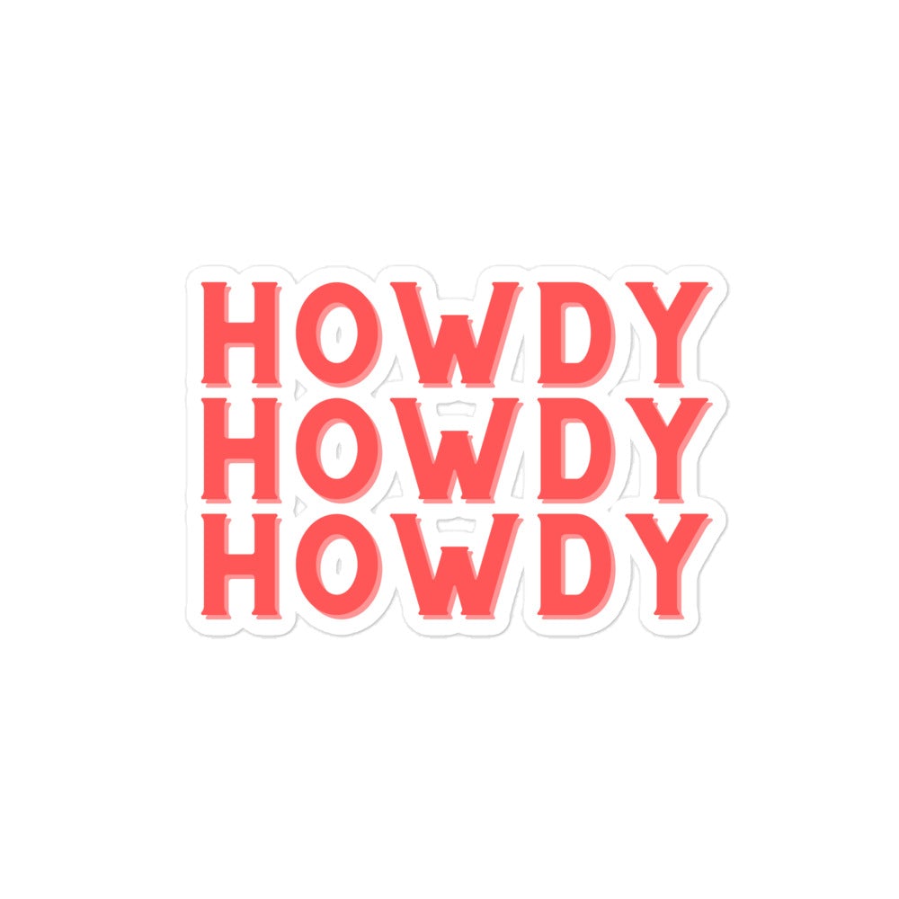 Howdy Howdy Howdy Sticker Turquoise Traveler 4x4