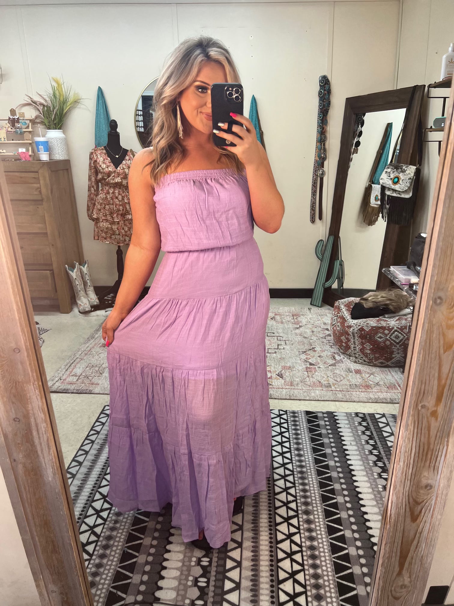 Lavender Maxi Dress Turquoise Traveler