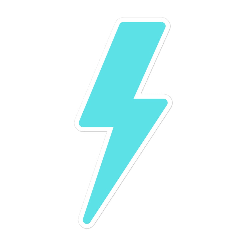 Lightning Sticker Turquoise Traveler 5.5x5.5