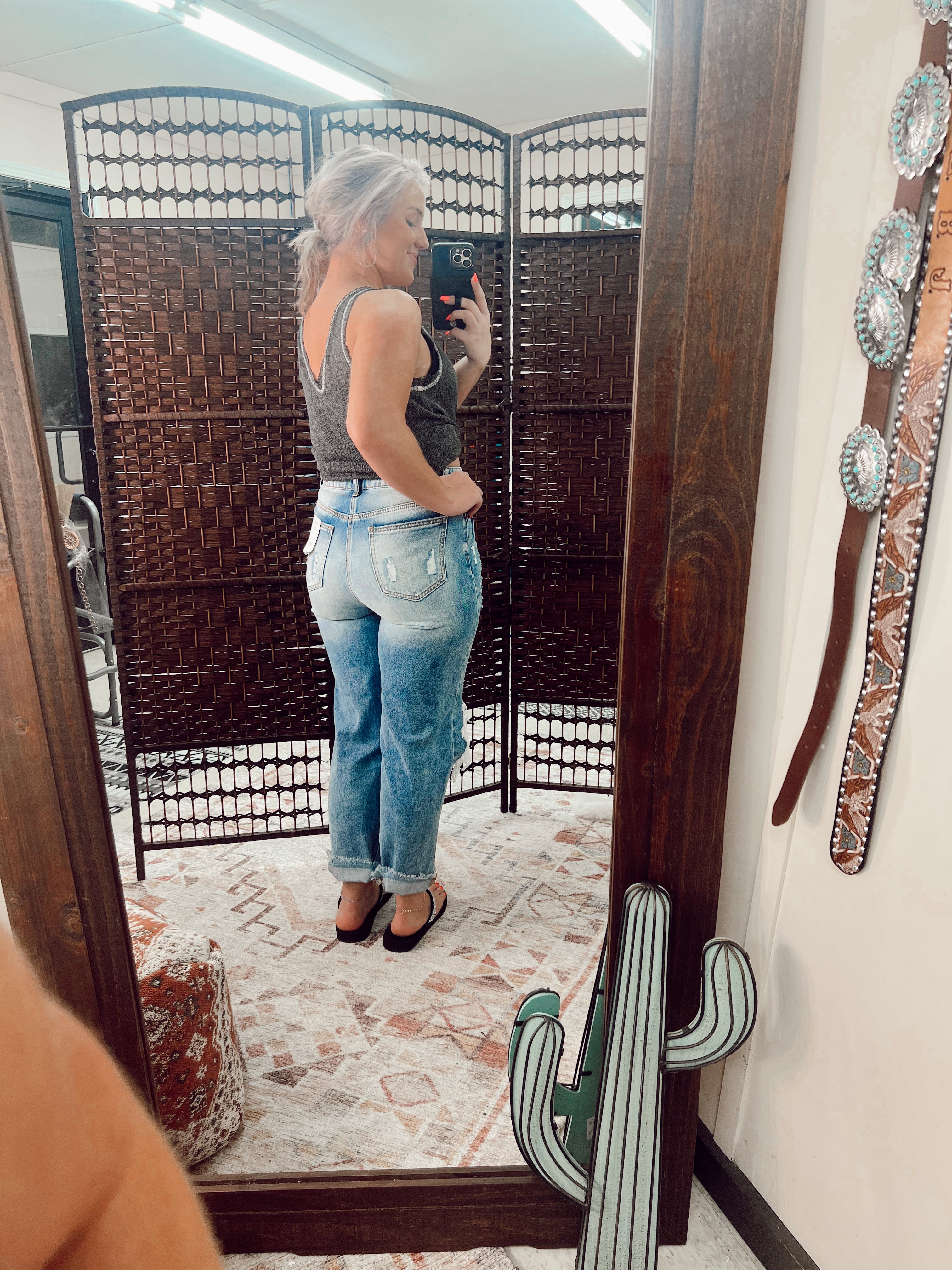 Liz’s Boyfriend Jeans Turquoise Traveler