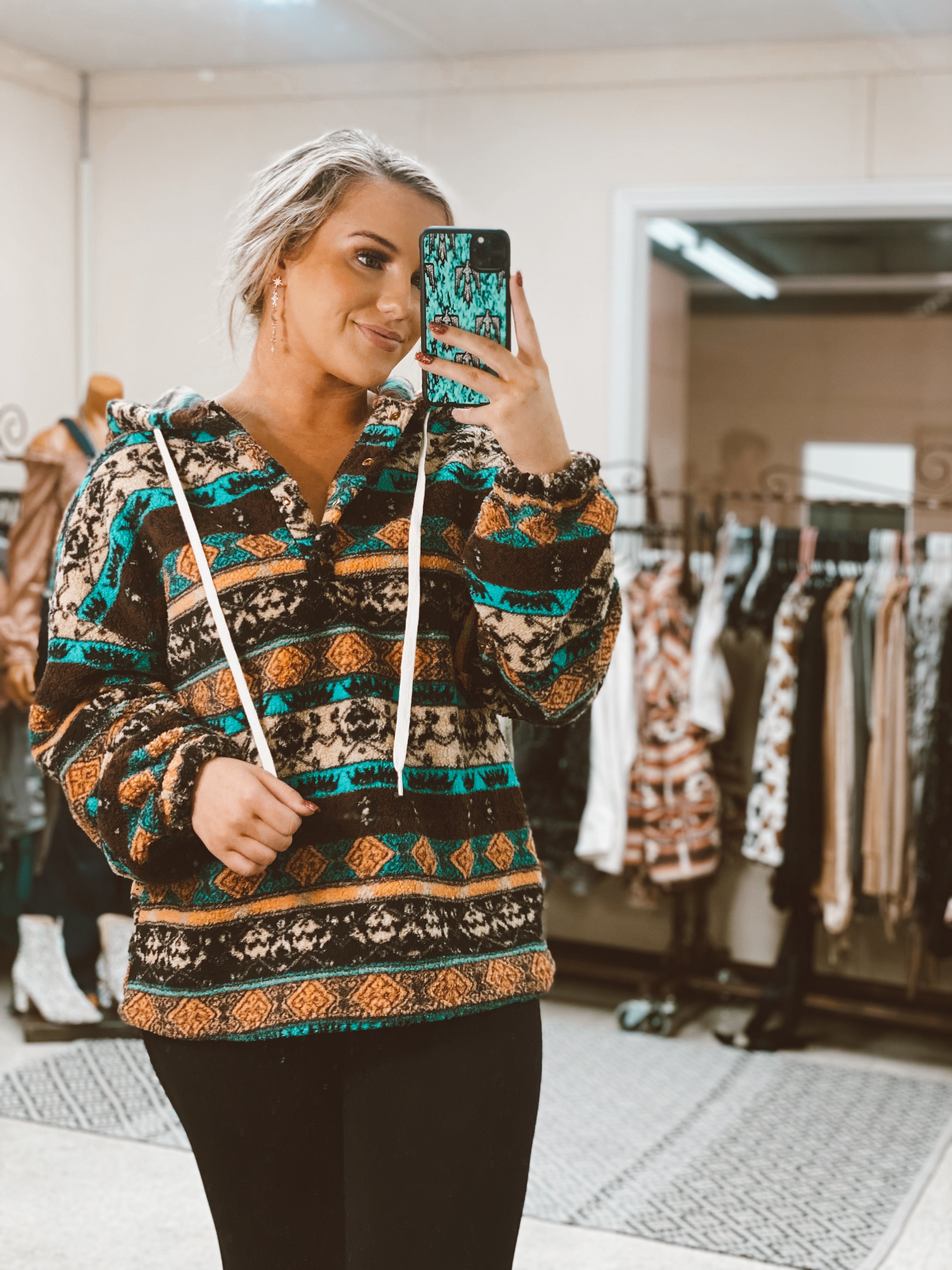 Liz’s Fav Pullover Turquoise Traveler