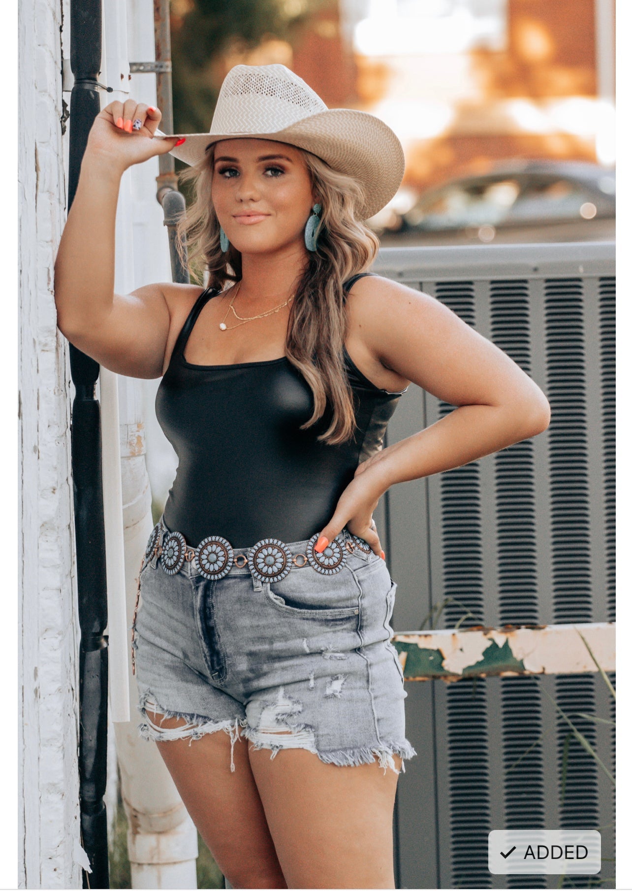 Liz’s Leather Bodysuit Turquoise Traveler