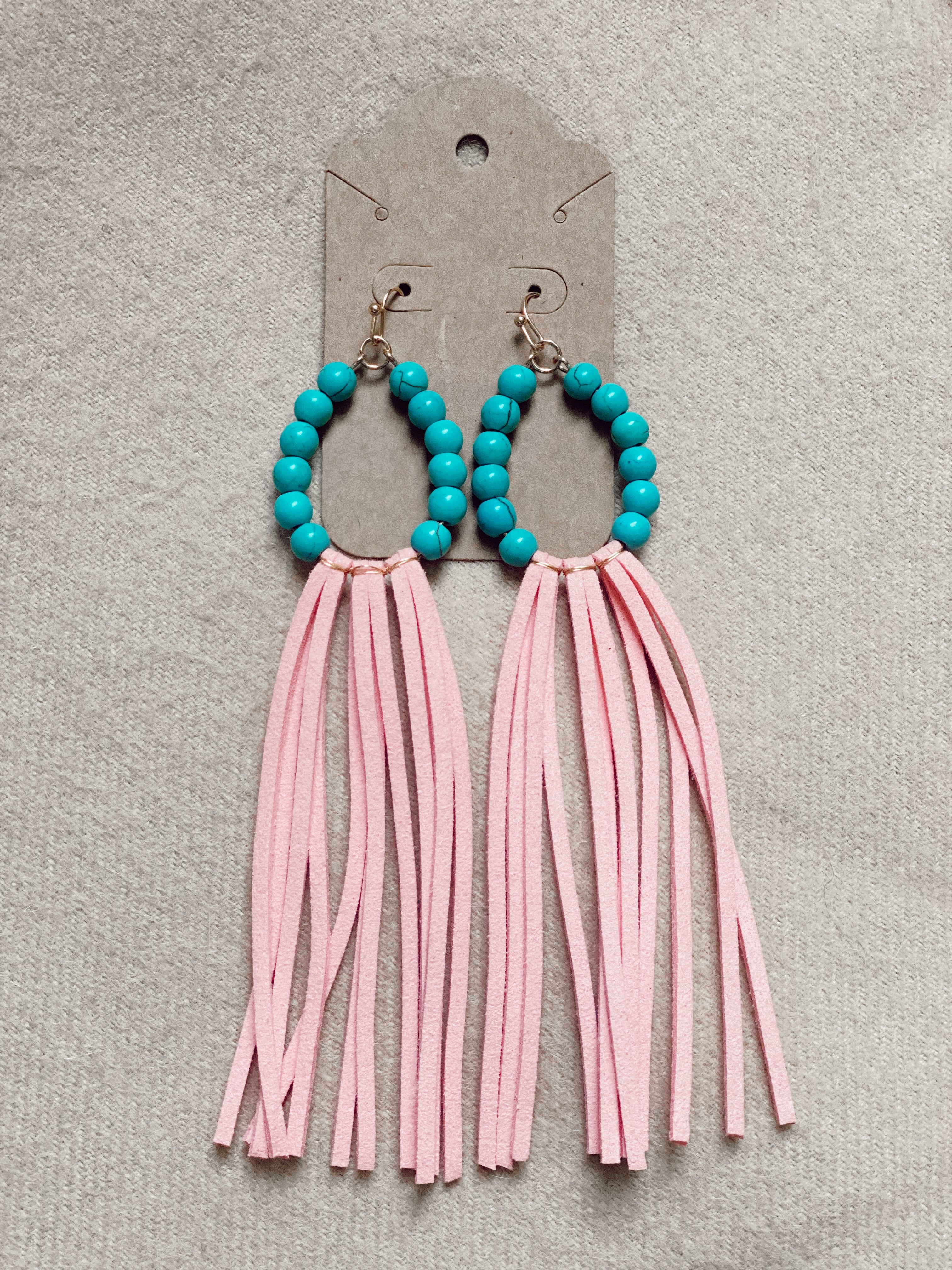 Pink & Turquoise Earrings Turquoise Traveler