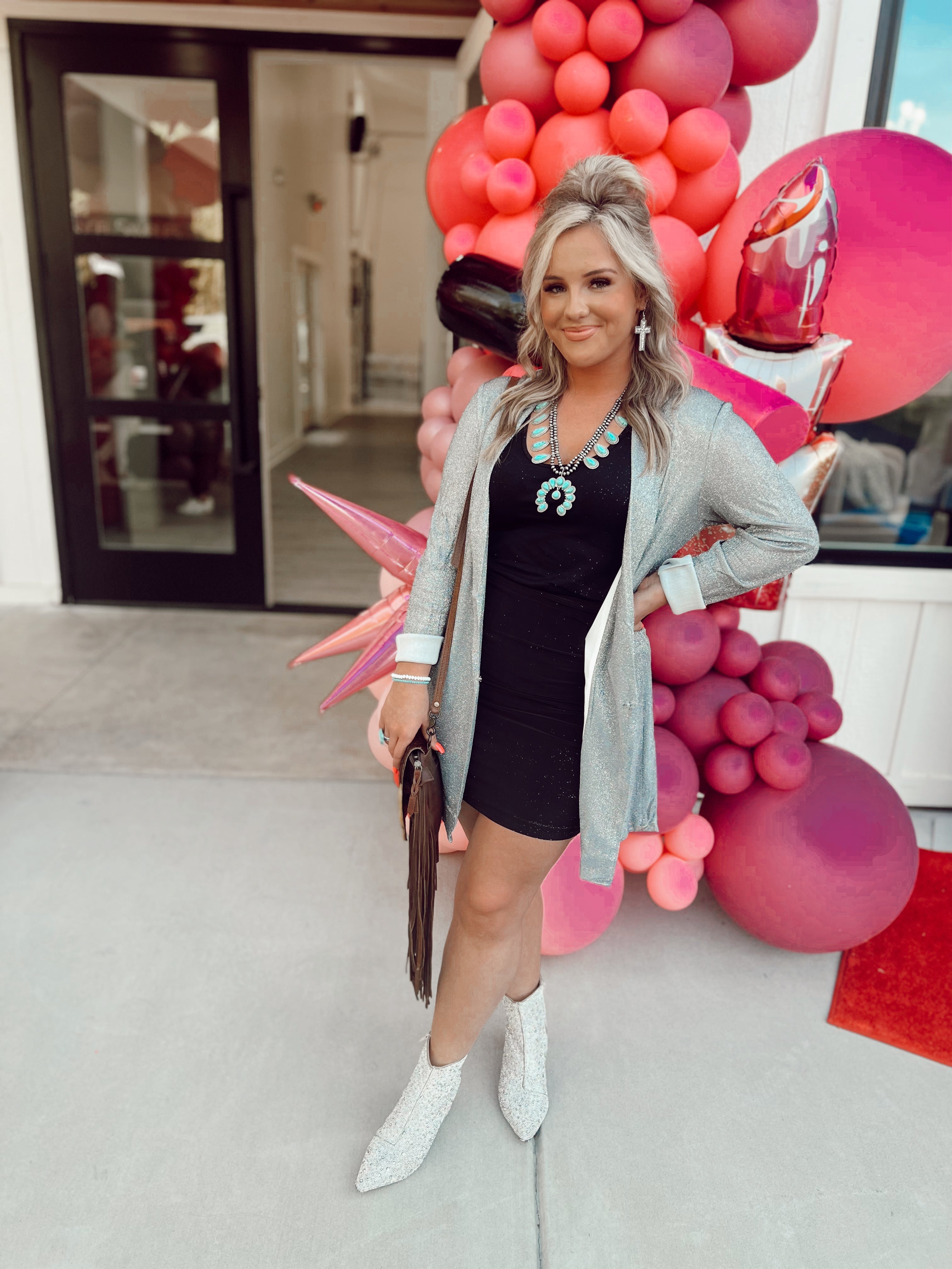 Silver Dust Blazer Turquoise Traveler