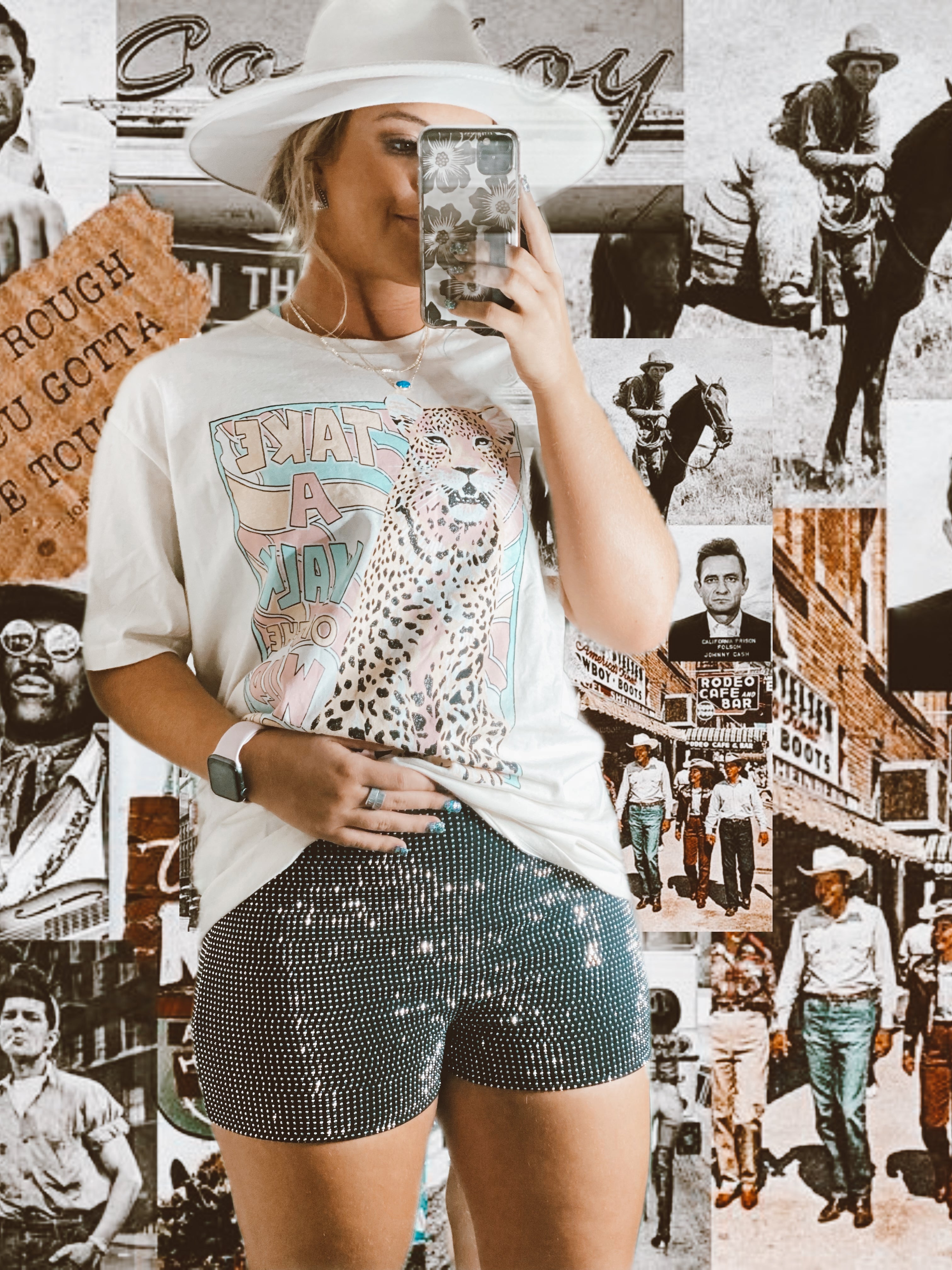 Take A Walk On The Wild Side Tee Turquoise Traveler