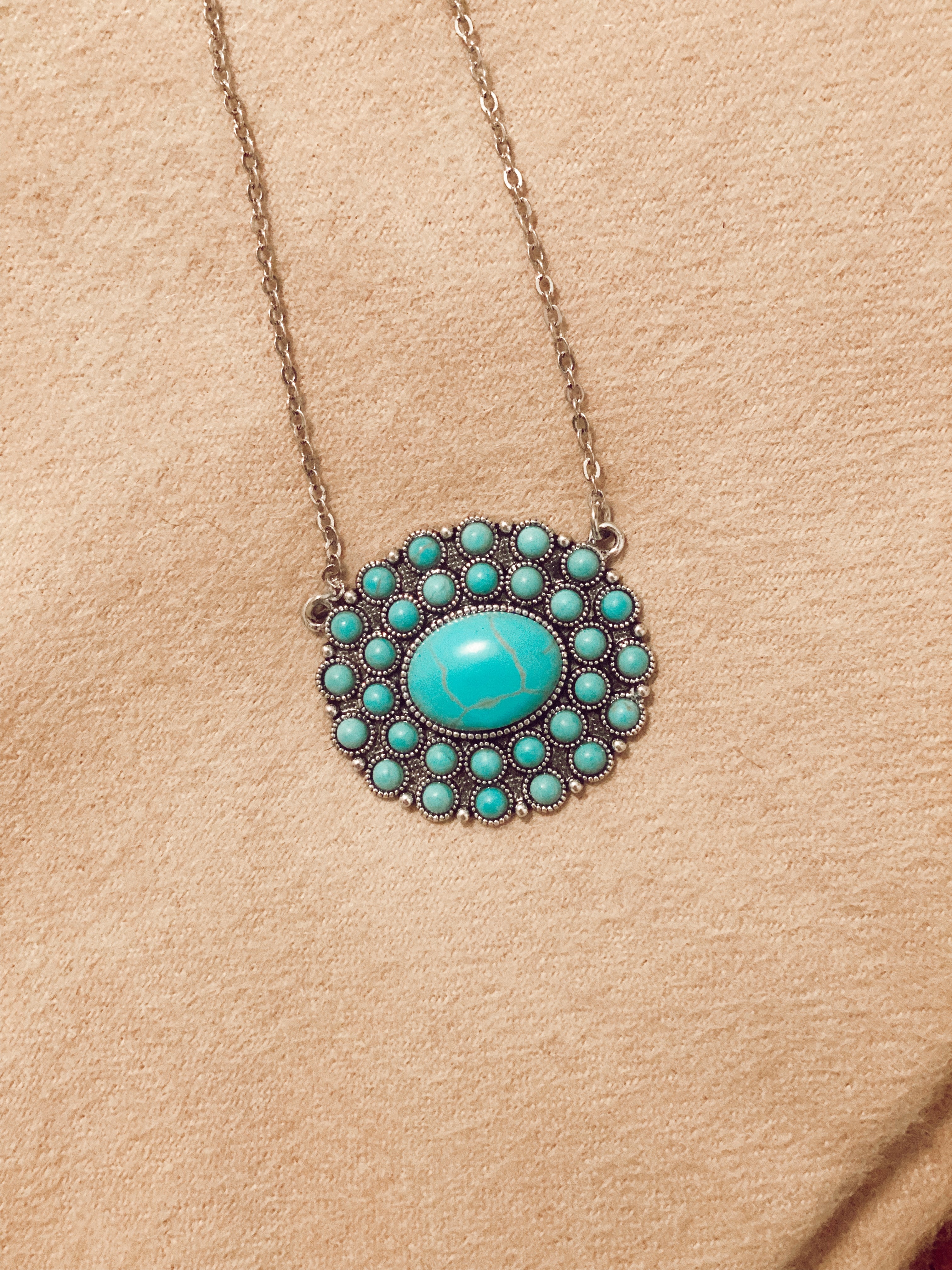Turquoise Circle Necklace Turquoise Traveler