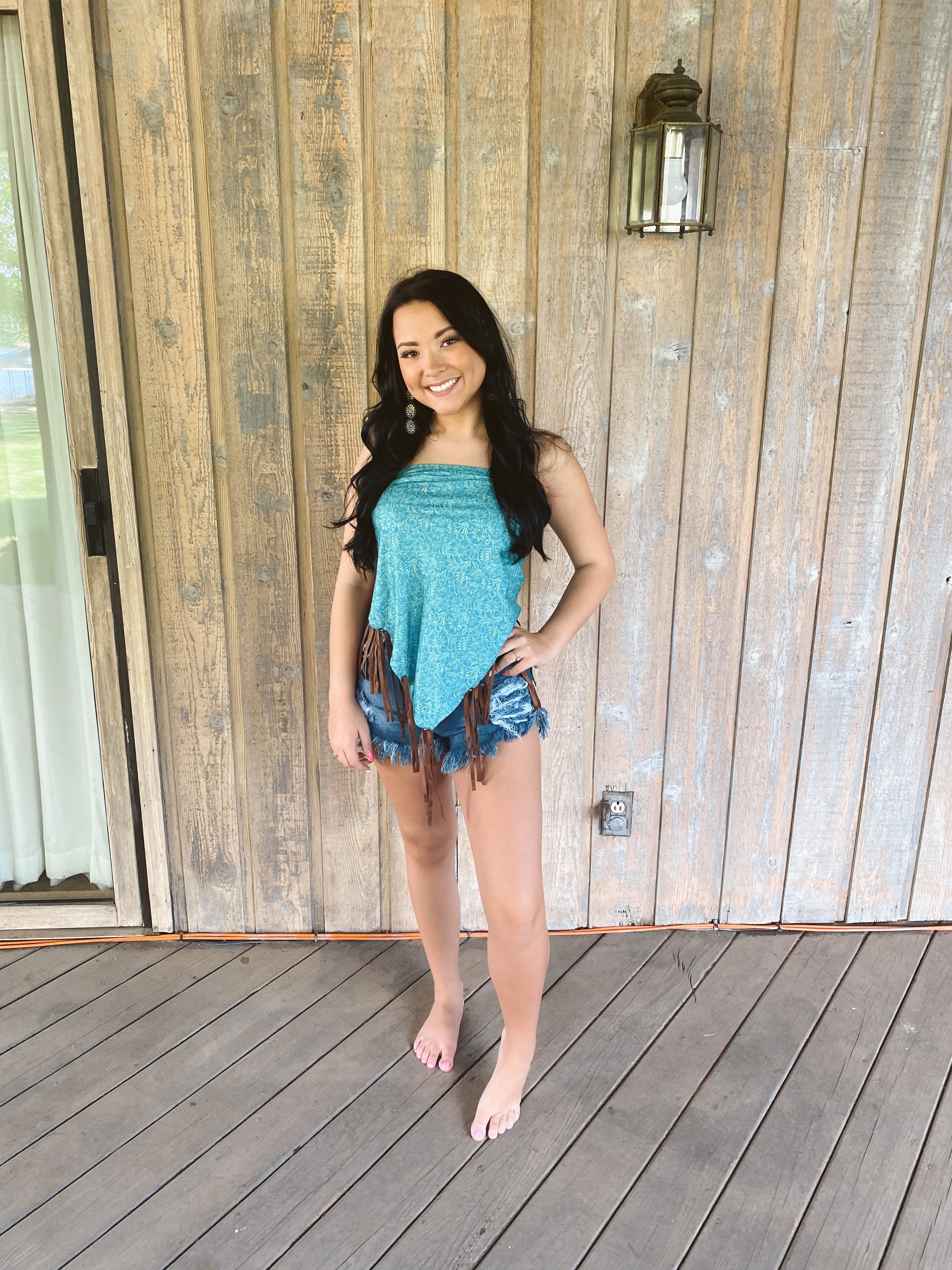 Turquoise Traveler Bandana Top shirts Turquoise Traveler