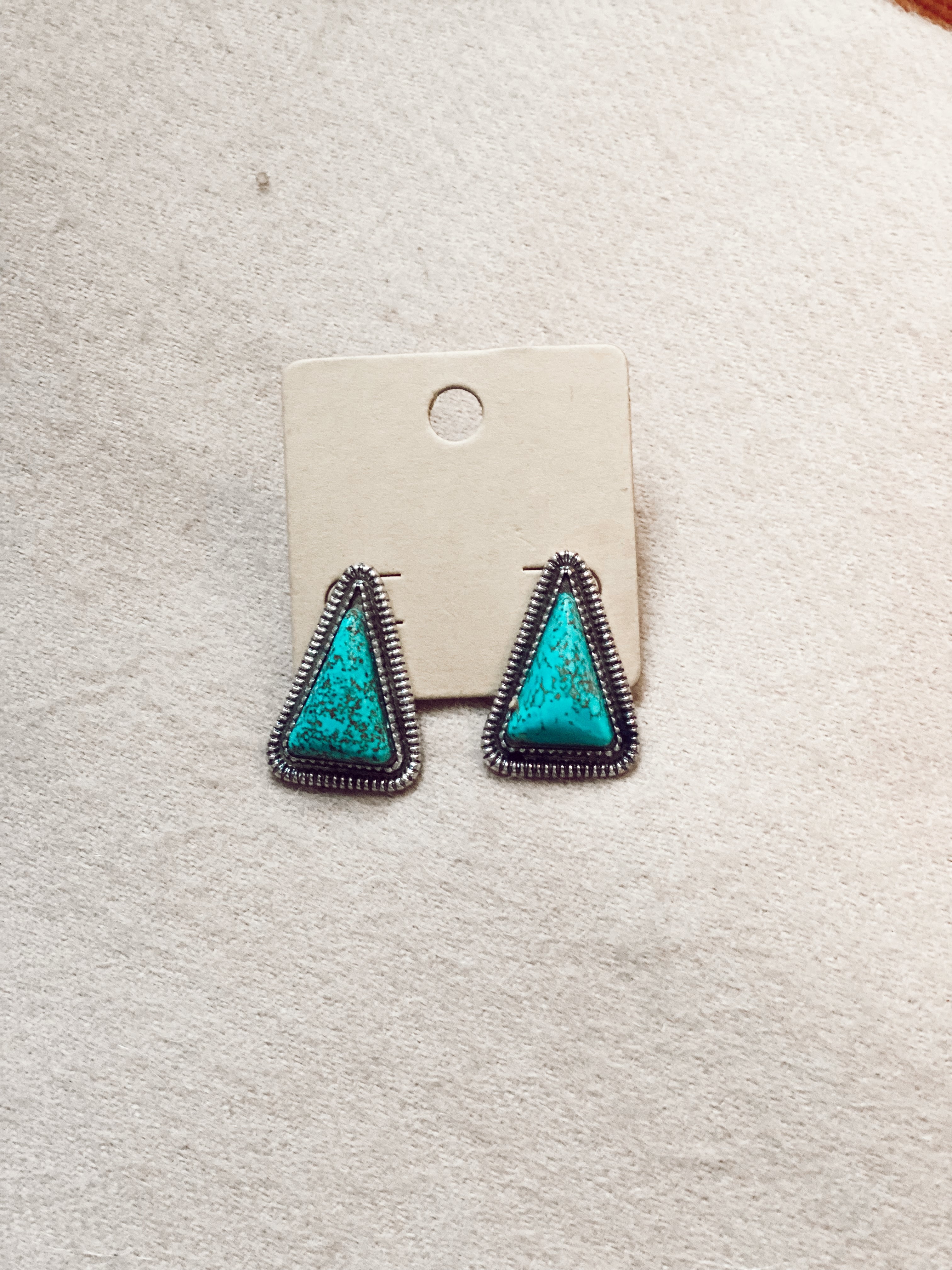 Turquoise Triangle Studs Turquoise Traveler