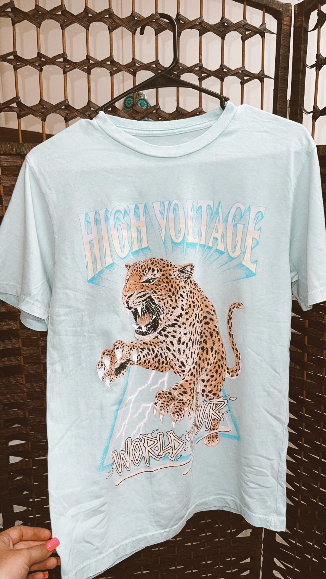 Mint Graphic Tee High Voltage Turquoise Traveler 